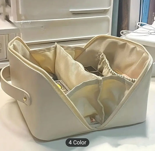 Large Capacity Multi-Functional Makeup Bag with Zipper
