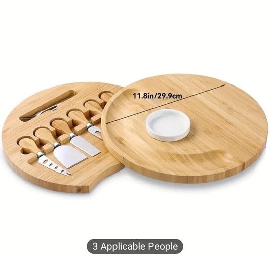1pc Universal Bamboo Cheese Board Set