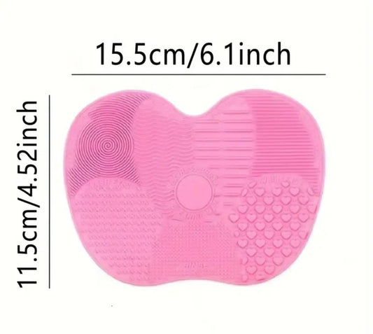 Silicone Apple-Shaped Scrub Pad with Suction Cup