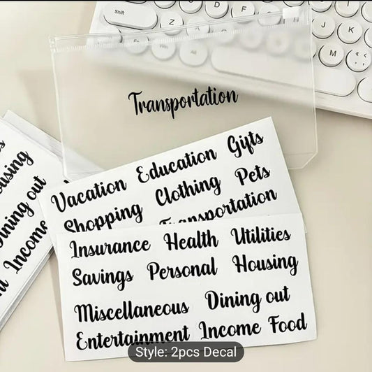 2pc English Alphabet Label Stickers