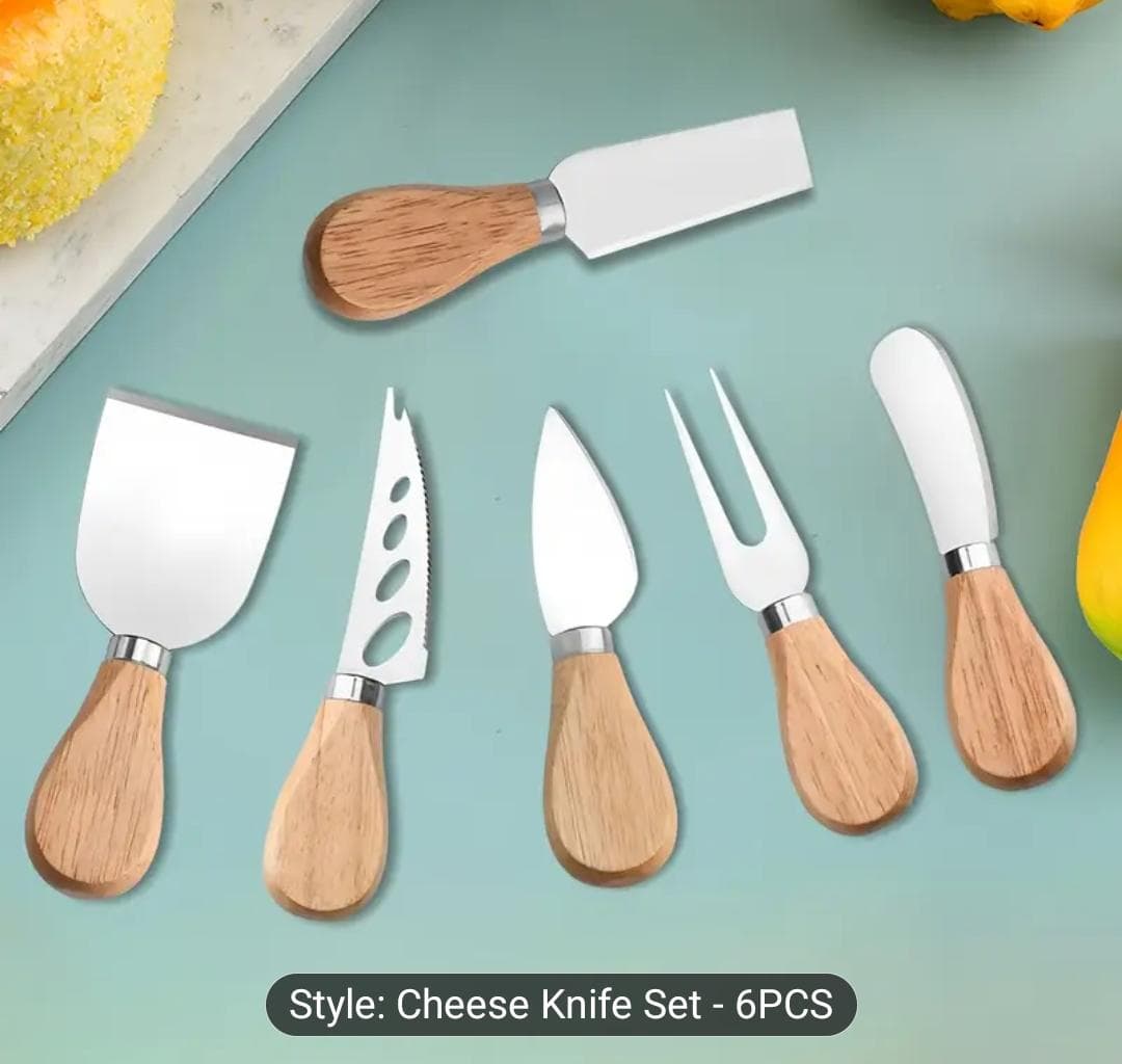 6pc Cheese Knife Platter Set