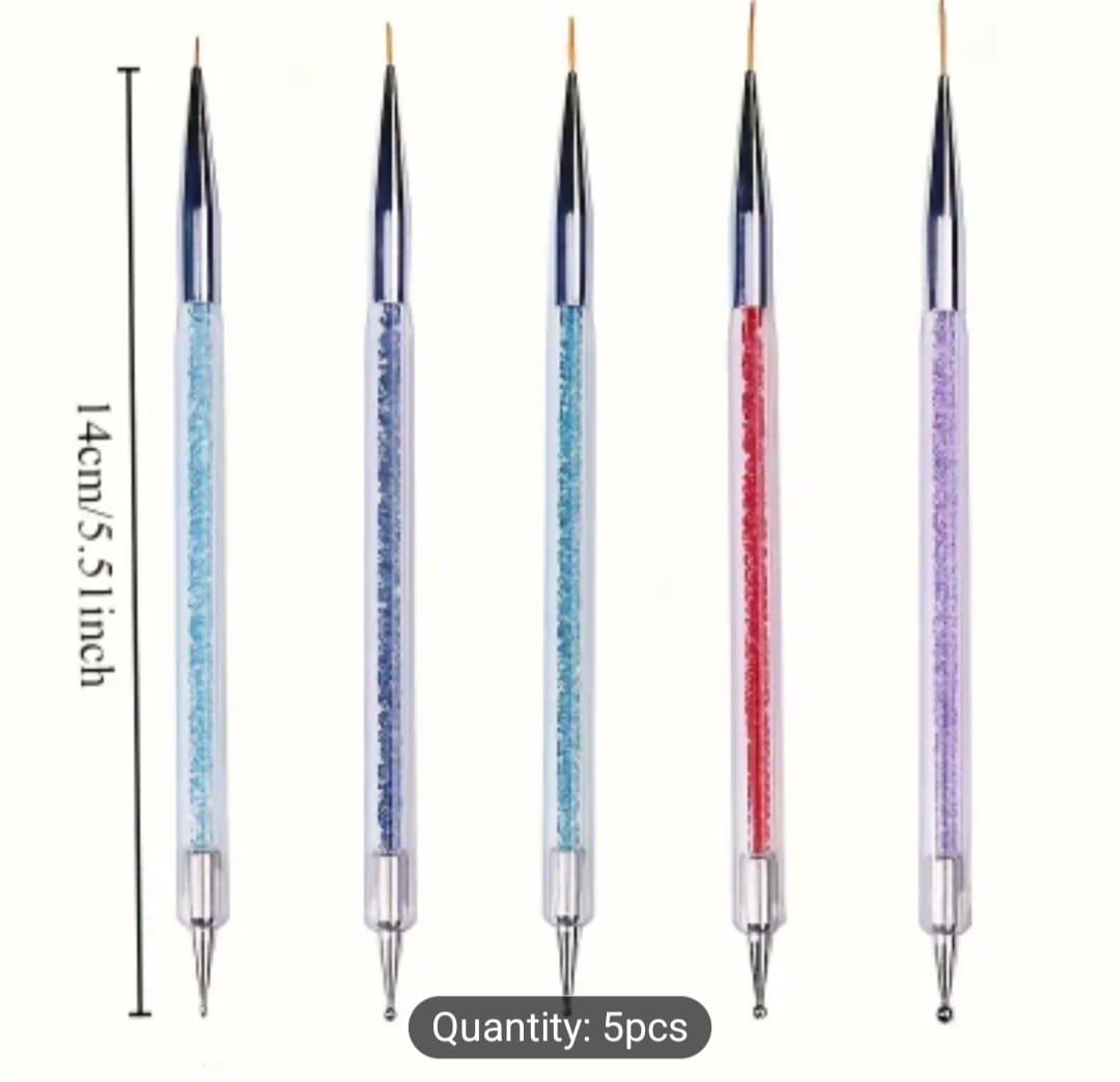 5 Pc Double Head Nail Art Brushes