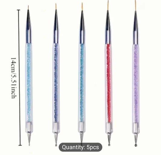 5 Pc Double Head Nail Art Brushes