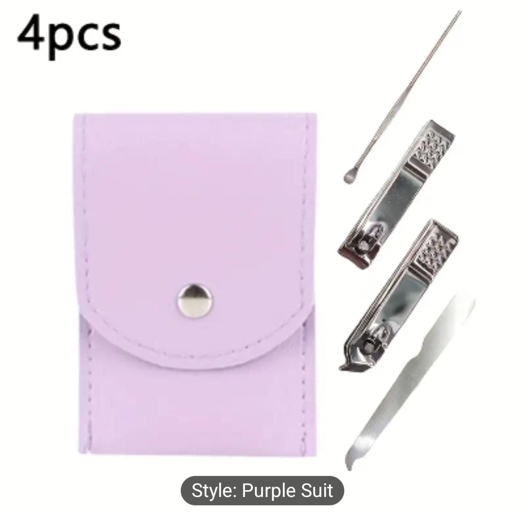 4pc Foot, Hand & Nail Care Set – Purple