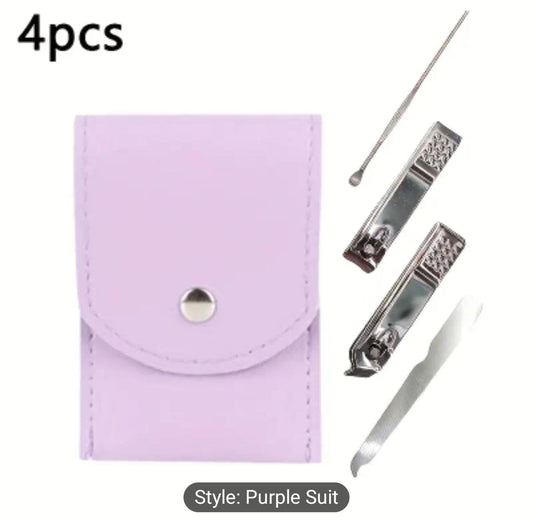 4pc Foot, Hand & Nail Care Set – Purple