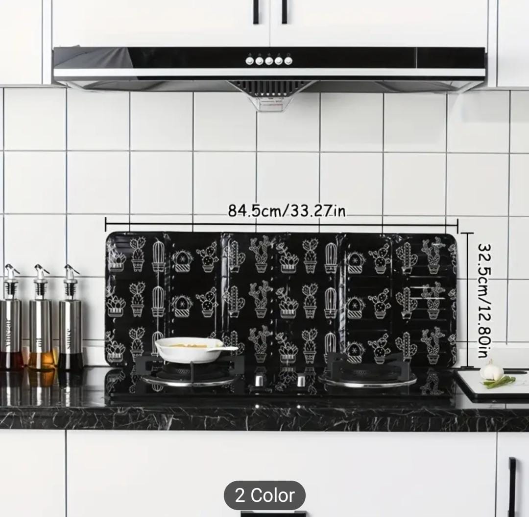 Heat-Resistant Splash Guard – Cactus (Black)