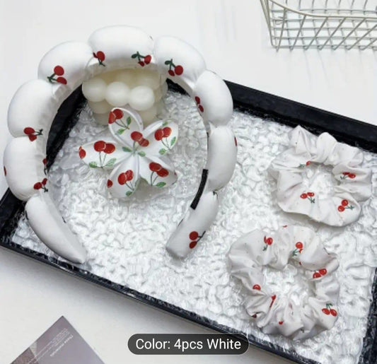 4pc Cute Cherry Hair Set โ Sweet Style, Big Value