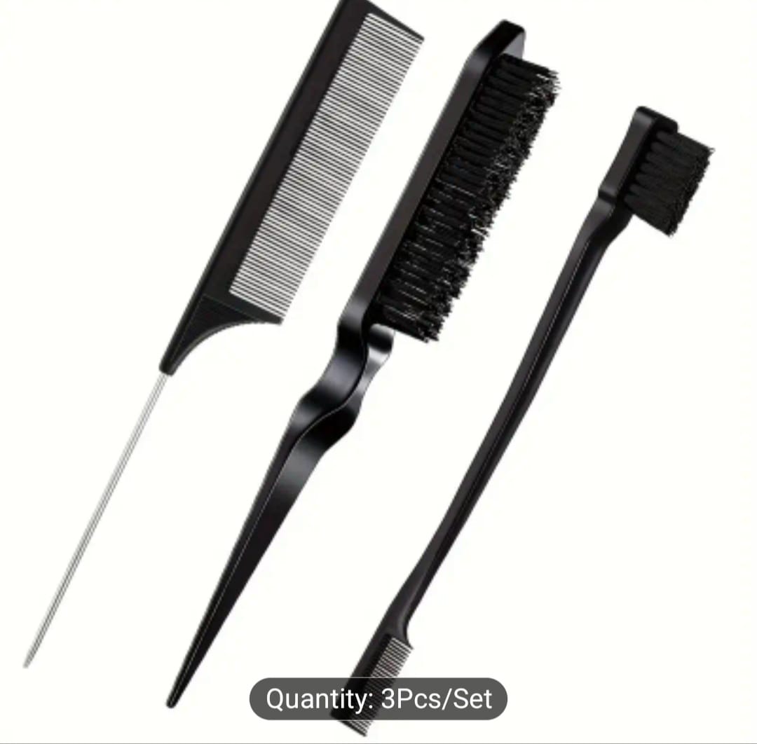 3pc Home Set – Smooth Black Brush Set