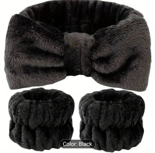 Women’s Hair Tie & Wrist Band – 3 Piece Set