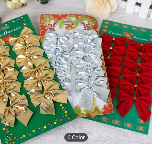 12pc Christmas Tree Bows