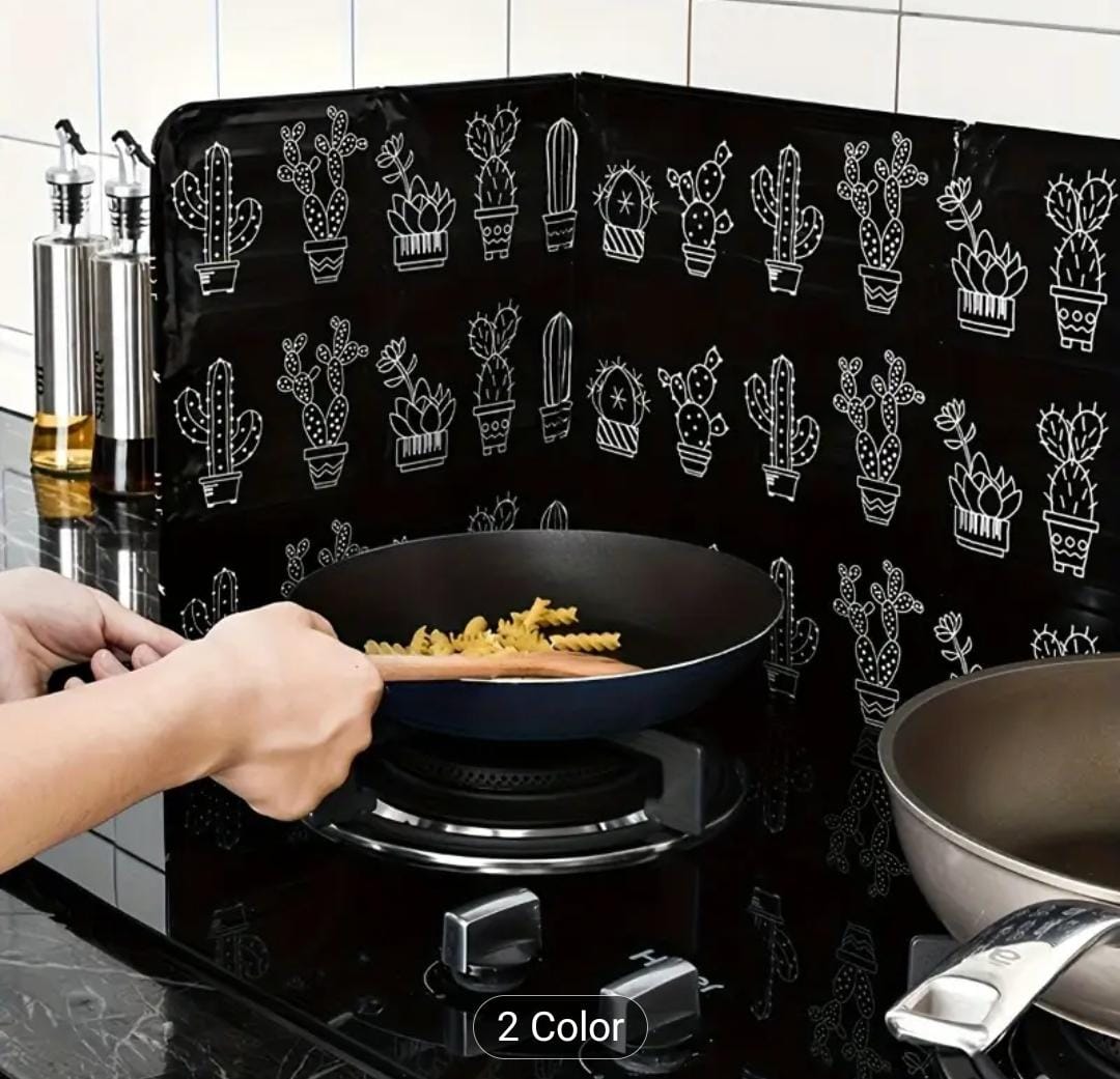 Heat-Resistant Splash Guard – Cactus (Black)