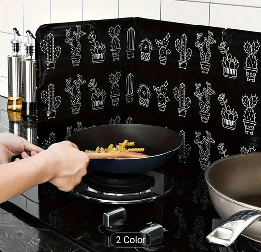 Heat-Resistant Splash Guard – Cactus (Black)